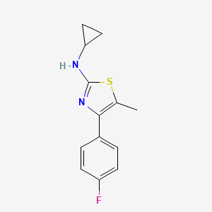 molecular formula C13H13FN2S B14912623 n-Cyclopropyl-4-(4-fluorophenyl)-5-methylthiazol-2-amine 