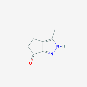 molecular formula C7H8N2O B14912893 3-Methyl-4,5-dihydrocyclopenta[c]pyrazol-6(2H)-one 