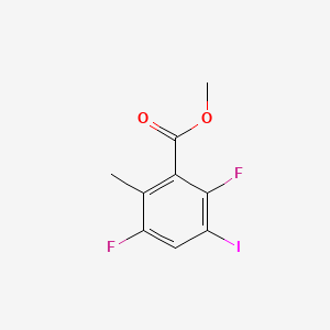 molecular formula C9H7F2IO2 B14912929 Methyl 2,5-difluoro-3-iodo-6-methylbenzoate 