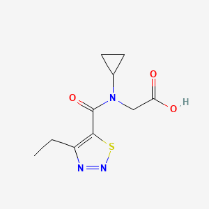 molecular formula C10H13N3O3S B14912956 n-Cyclopropyl-n-(4-ethyl-1,2,3-thiadiazole-5-carbonyl)glycine 