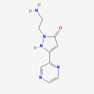 1-(2-aminoethyl)-3-(pyrazin-2-yl)-1H-pyrazol-5-ol