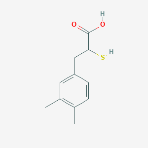 molecular formula C11H14O2S B14912972 3-(3,4-Dimethylphenyl)-2-mercaptopropanoic acid 