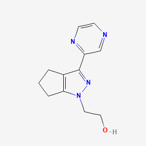 2-(3-(pyrazin-2-yl)-5,6-dihydrocyclopenta[c]pyrazol-1(4H)-yl)ethan-1-ol