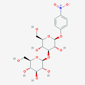 molecular formula C18H25NO13 B014913 4-Nitrophenyl 3-O-(b-D-glucopyranosyl)-b-D-glucopyranoside CAS No. 26255-70-9