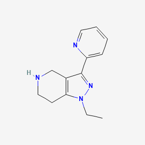 1-ethyl-3-(pyridin-2-yl)-4,5,6,7-tetrahydro-1H-pyrazolo[4,3-c]pyridine