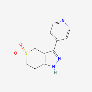 3-(Pyridin-4-yl)-1,4,6,7-tetrahydrothiopyrano[4,3-c]pyrazole 5,5-dioxide