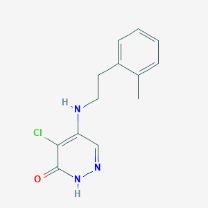 molecular formula C13H14ClN3O B14913014 4-Chloro-5-((2-methylphenethyl)amino)pyridazin-3(2h)-one 