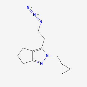 molecular formula C12H17N5 B1491312 3-(2-Azidoethyl)-2-(cyclopropylmethyl)-2,4,5,6-tetrahydrocyclopenta[c]pyrazole CAS No. 2098090-38-9