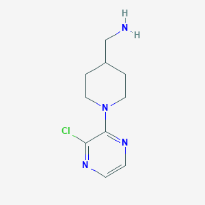 molecular formula C10H15ClN4 B1491345 [1-(3-Chloropyrazin-2-yl)piperidin-4-yl]methanamine CAS No. 1541281-47-3