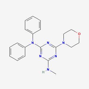 molecular formula C20H22N6O B14913728 N'-methyl-6-(morpholin-4-yl)-N,N-diphenyl-1,3,5-triazine-2,4-diamine 