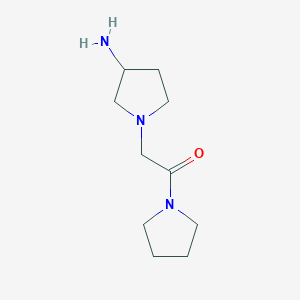 B1491373 2-(3-Aminopyrrolidin-1-yl)-1-(pyrrolidin-1-yl)ethan-1-one CAS No. 1247554-32-0