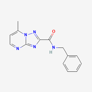molecular formula C14H13N5O B14914270 N-benzyl-7-methyl-[1,2,4]triazolo[1,5-a]pyrimidine-2-carboxamide 