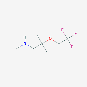 molecular formula C7H14F3NO B1491429 N,2-dimethyl-2-(2,2,2-trifluoroethoxy)propan-1-amine CAS No. 1250926-87-4