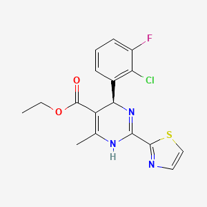 molecular formula C17H15ClFN3O2S B14914485 Ethyl (S)-4-(2-chloro-3-fluorophenyl)-6-methyl-2-(thiazol-2-yl)-1,4-dihydropyrimidine-5-carboxylate 