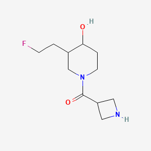 molecular formula C11H19FN2O2 B1491450 Azetidin-3-yl(3-(2-fluoroethyl)-4-hydroxypiperidin-1-yl)methanone CAS No. 2098039-90-6