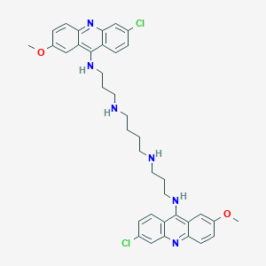 molecular formula C38H42Cl2N6O2 B149146 双-N,N'''(6-氯-2-甲氧基吖啶-9-基)亚精胺 CAS No. 57576-49-5