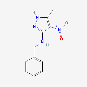 molecular formula C11H12N4O2 B14914627 N-benzyl-3-methyl-4-nitro-1H-pyrazol-5-amine 