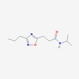 molecular formula C11H19N3O2 B14914636 n-Isopropyl-3-(3-propyl-1,2,4-oxadiazol-5-yl)propanamide 