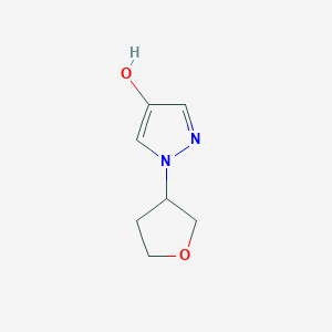molecular formula C7H10N2O2 B1491515 1-(oxolan-3-yl)-1H-pyrazol-4-ol CAS No. 1603499-84-8