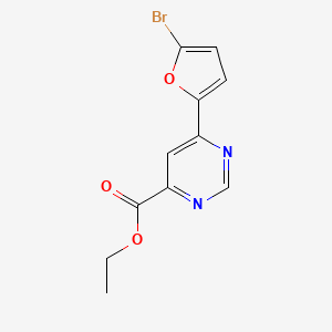 molecular formula C11H9BrN2O3 B1491525 Ethyl 6-(5-bromofuran-2-yl)pyrimidine-4-carboxylate CAS No. 2098142-63-1