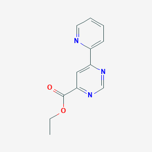 molecular formula C12H11N3O2 B1491526 Ethyl 6-(pyridin-2-yl)pyrimidine-4-carboxylate CAS No. 2098038-29-8