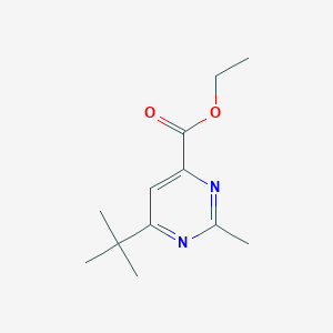 molecular formula C12H18N2O2 B1491530 Ethyl 6-tert-butyl-2-methylpyrimidine-4-carboxylate CAS No. 2098079-56-0
