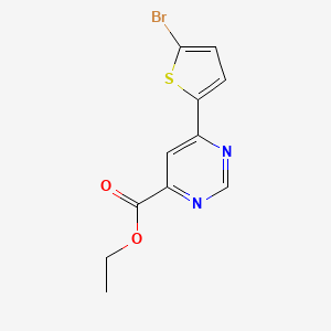 molecular formula C11H9BrN2O2S B1491540 Ethyl 6-(5-bromothiophen-2-yl)pyrimidine-4-carboxylate CAS No. 2098076-70-9