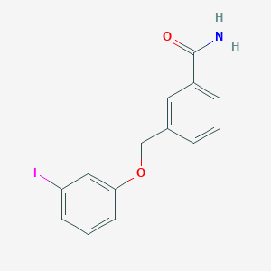 molecular formula C14H12INO2 B14915515 3-((3-Iodophenoxy)methyl)benzamide 