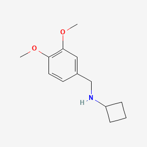 molecular formula C13H19NO2 B1491573 N-[(3,4-dimethoxyphenyl)methyl]cyclobutanamine CAS No. 1250397-85-3