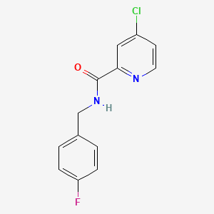 molecular formula C13H10ClFN2O B14915860 4-Chloro-N-(4-fluorobenzyl)picolinamide 