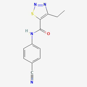 molecular formula C12H10N4OS B14915879 N-(4-cyanophenyl)-4-ethyl-1,2,3-thiadiazole-5-carboxamide 