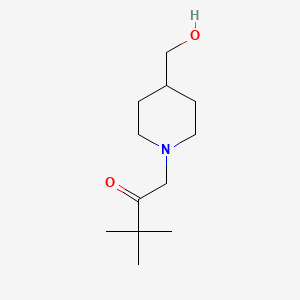 B1491592 1-[4-(Hydroxymethyl)piperidin-1-yl]-3,3-dimethylbutan-2-one CAS No. 1247193-70-9