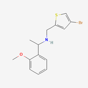 molecular formula C14H16BrNOS B14915943 n-((4-Bromothiophen-2-yl)methyl)-1-(2-methoxyphenyl)ethan-1-amine 
