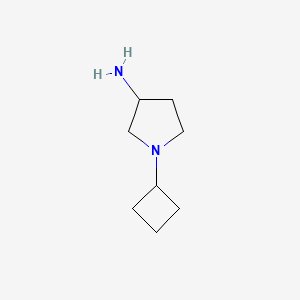 molecular formula C8H16N2 B1491604 1-Cyclobutylpyrrolidin-3-amine CAS No. 1247768-77-9