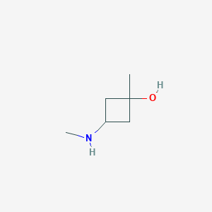 molecular formula C6H13NO B14916074 1-Methyl-3-(methylamino)cyclobutanol 