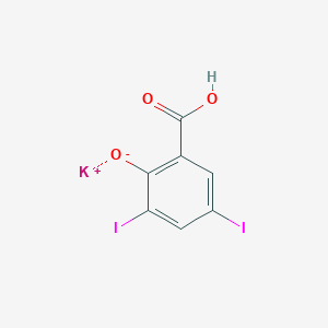 molecular formula C7H3I2KO3 B14916081 Potassium 2-carboxy-4,6-diiodophenolate 