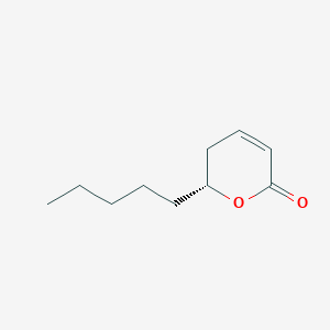 molecular formula C10H16O2 B149163 2H-Pyran-2-one, 5,6-dihydro-6-pentyl-, (R)- CAS No. 51154-96-2