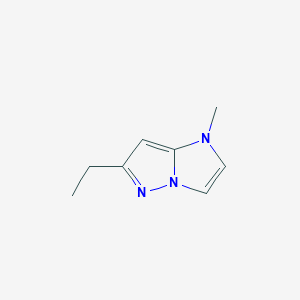 molecular formula C8H11N3 B1491660 6-ethyl-1-methyl-1H-imidazo[1,2-b]pyrazole CAS No. 2098022-62-7