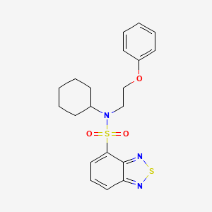 molecular formula C20H23N3O3S2 B14916815 N-cyclohexyl-N-(2-phenoxyethyl)-2,1,3-benzothiadiazole-4-sulfonamide 