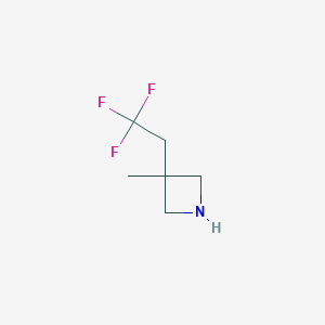 molecular formula C6H10F3N B1491683 3-Methyl-3-(2,2,2-trifluoroethyl)azetidine CAS No. 1909325-05-8