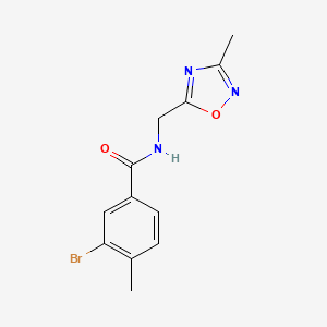 molecular formula C12H12BrN3O2 B14916865 3-Bromo-4-methyl-N-((3-methyl-1,2,4-oxadiazol-5-yl)methyl)benzamide 