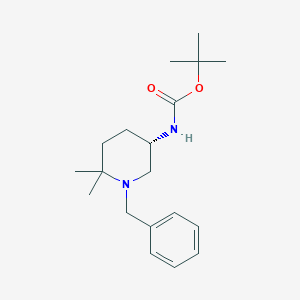 molecular formula C19H30N2O2 B14916884 tert-Butyl (S)-(1-benzyl-6,6-dimethylpiperidin-3-yl)carbamate 