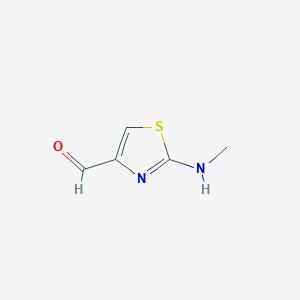 molecular formula C5H6N2OS B14916921 2-(Methylamino)thiazole-4-carbaldehyde 
