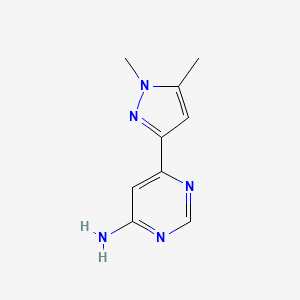 molecular formula C9H11N5 B1491697 6-(1,5-dimethyl-1H-pyrazol-3-yl)pyrimidin-4-amine CAS No. 2090619-92-2