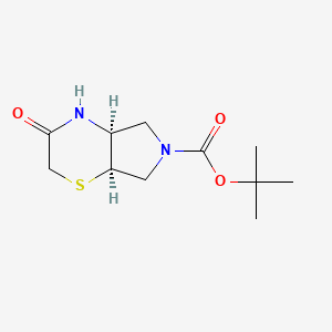 molecular formula C11H18N2O3S B14916974 Tert-butyl (4aS,7aR)-3-oxohexahydropyrrolo[3,4-b][1,4]thiazine-6(2H)-carboxylate 