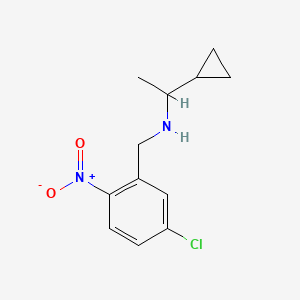 molecular formula C12H15ClN2O2 B14917022 n-(5-Chloro-2-nitrobenzyl)-1-cyclopropylethan-1-amine 