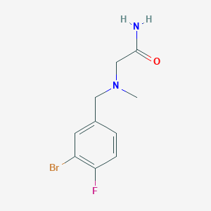 molecular formula C10H12BrFN2O B14917056 2-((3-Bromo-4-fluorobenzyl)(methyl)amino)acetamide 