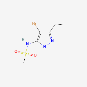 molecular formula C7H12BrN3O2S B14917137 n-(4-Bromo-3-ethyl-1-methyl-1h-pyrazol-5-yl)methanesulfonamide 