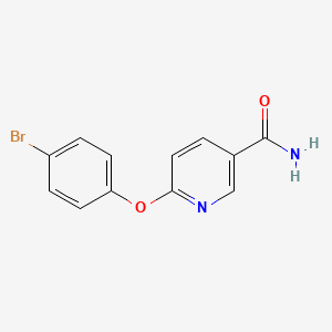molecular formula C12H9BrN2O2 B14917145 6-(4-Bromophenoxy)nicotinamide 