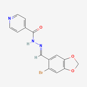 molecular formula C14H10BrN3O3 B14917202 N'-[(E)-(6-bromo-1,3-benzodioxol-5-yl)methylidene]pyridine-4-carbohydrazide 